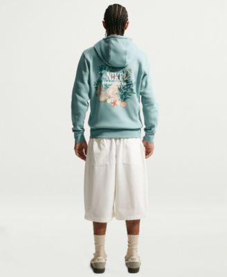 Флисовая толстовка Nike Men's Sportswear Club с капюшоном на молнии зеленого цвета