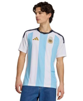 мужская футболка adidas Argentina 26 Home Fan Jersey с круглым вырезом горловины белого цвета
