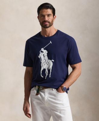 Мужская футболка Polo Ralph Lauren Big & Tall с коротким рукавом и графическим принтом, синяя