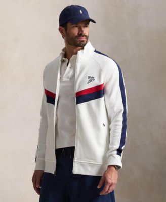 Мужская спортивная куртка из двойной вязки Polo Ralph Lauren Big & Tall белого цвета