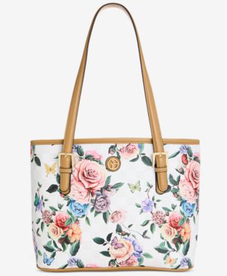 Сумка-тоут Giani Bernini с цветочным рисунком тюльпана, эксклюзивно в Macy's white