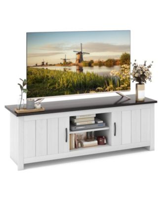 Подставка для телевизора Sugift с 2 тумбами и открытыми полками для телевизоров диагональю до 65 дюймов-