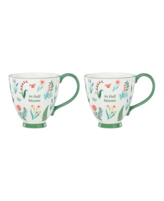 Зеленые кружки Oneida First Blooms, набор из 2 штук