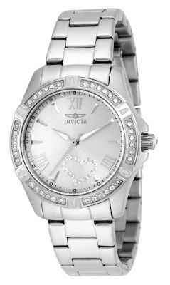 Мужские часы Invicta 21383 Angel Quartz с 3 ручными циферблатами серебристого цвета
