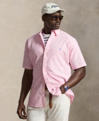 Мужская оксфордская рубашка Polo Ralph Lauren Big & Tall розового цвета