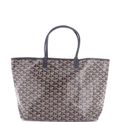 Подержанная сумка Goyard PM Saint Louis из холста с покрытием черного цвета
