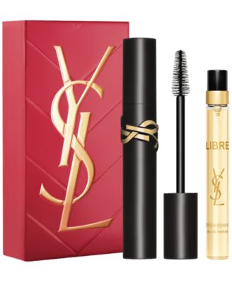Подарочный набор туши для ресниц Yves Saint Laurent Lash Clash и парфюмированной воды Libre, 2 шт., белый