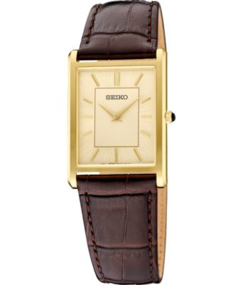 Мужские золотые часы-браслет Seiko с циферблатом из нержавеющей стали, 27,2 мм, коричнево-бежевый