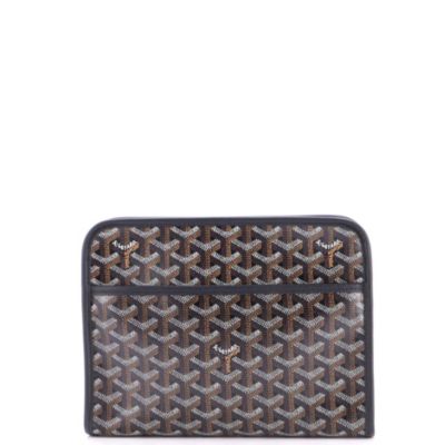 Бывшая в употреблении сумка для туалетных принадлежностей Goyard MM Jouvence из холста с покрытием черного цвета