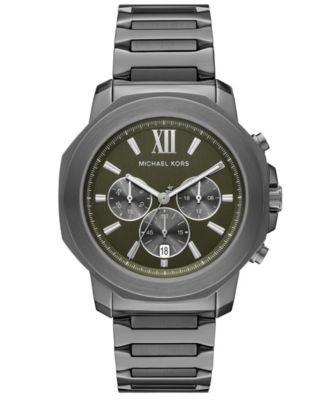Мужские часы Michael Kors Prescott с кварцевым хронографом Gunmetal из нержавеющей стали 44 мм серого цвета