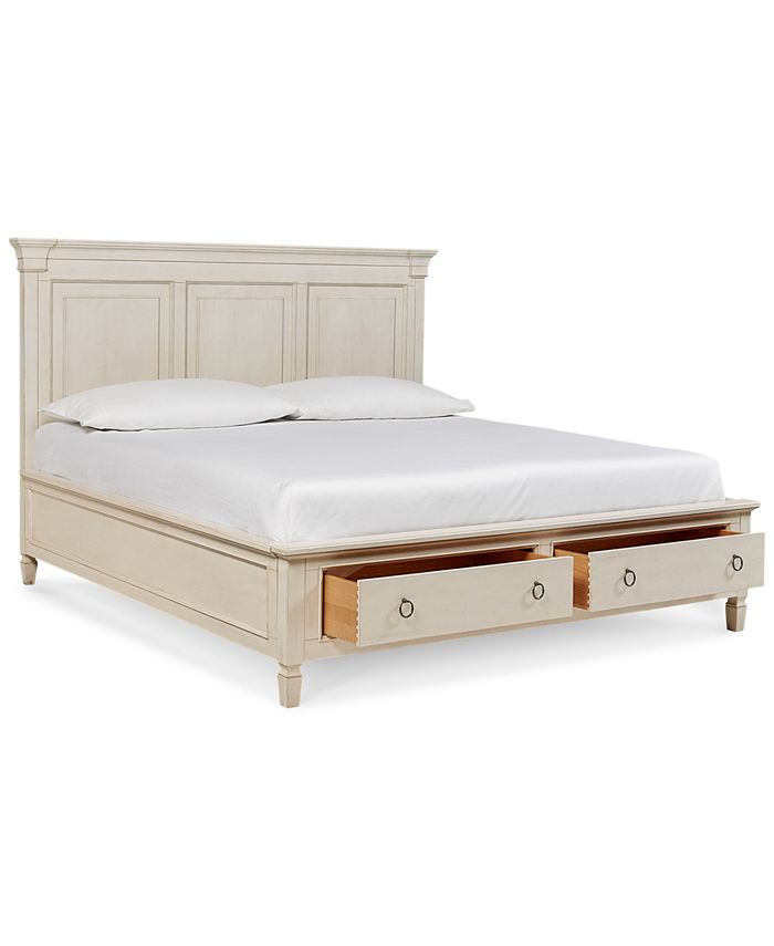 Furniture Sag Harbor White Storage King Platform Bed Reviews Furniture Macy S