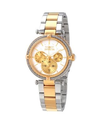 Женские кварцевые часы Invicta 28960 Bolt с 3 ручными циферблатами серебристого цвета