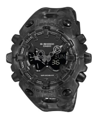 Мужские японские кварцевые аналоговые цифровые часы G-Shock из серой смолы 58,2 мм серого цвета