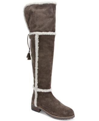frye tamara shearling over the knee boots