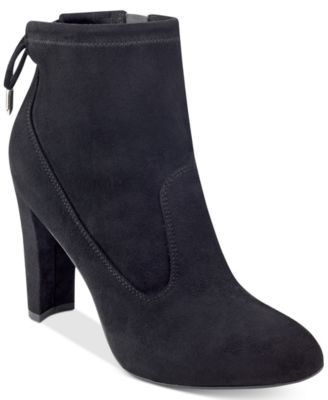 macy's black suede booties