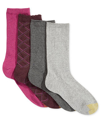 Gold Toe Women's 4-Pk. Diagonal Fashion Socks & Reviews - Handbags ...