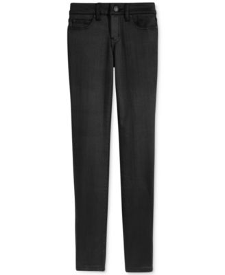 celebrity pink black coated skinny jeans