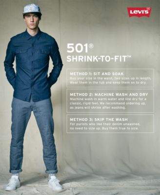 levi 501 shrink to fit