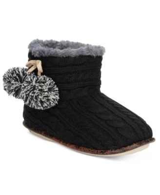 cable knit slipper boots