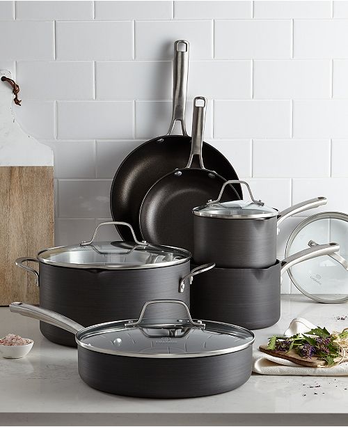 Calphalon Classic Nonstick 10 Pc Cookware Set Created For Macy S Reviews Cookware Sets Macy S