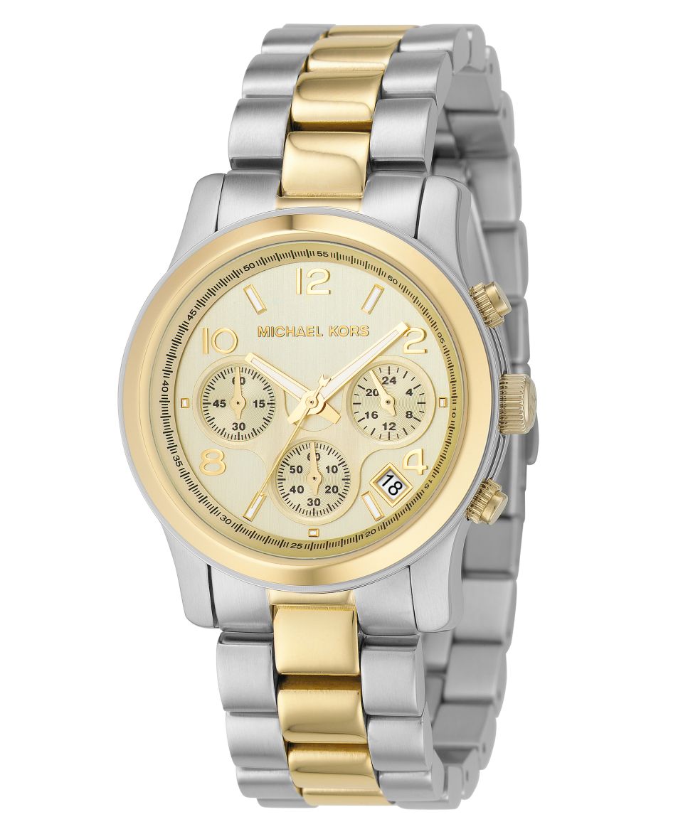 Michael Kors Watch, Womens Chronograph Two Tone Mixed Metal Bracelet