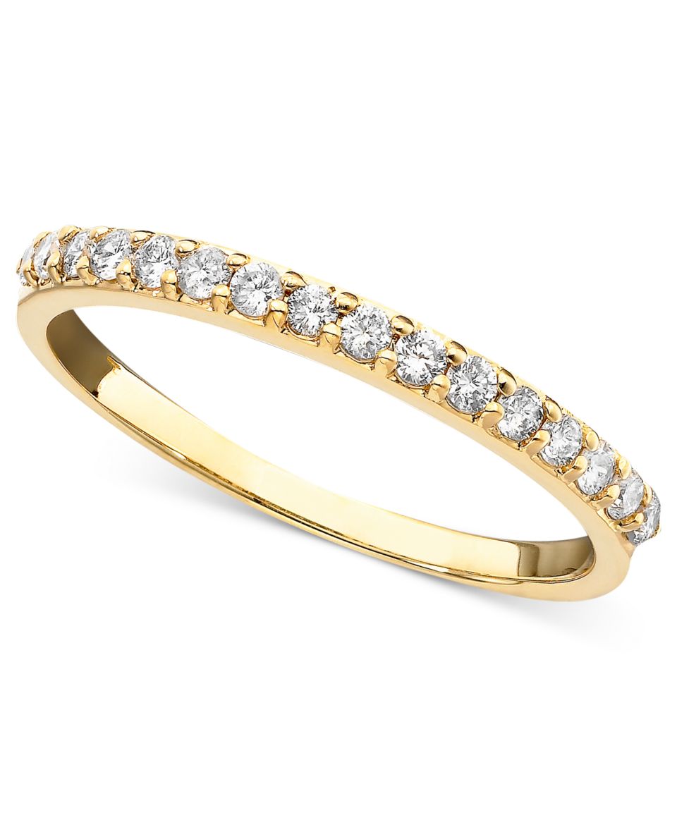 Diamond Ring, 14k Gold Seven Diamond Band (1/2 ct. t.w.)   Rings