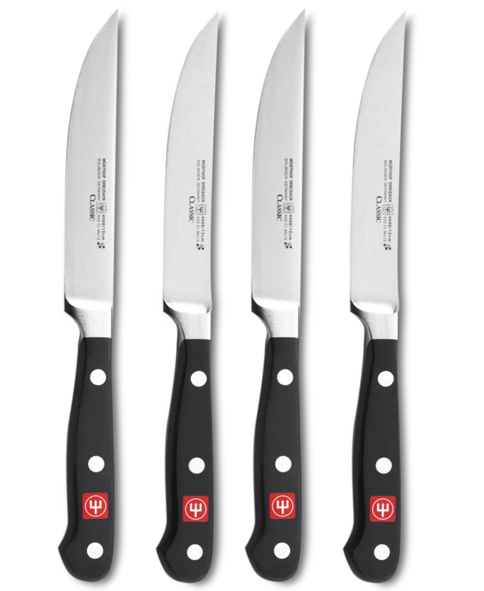 Wusthof Classic Steak Knives, 4 Piece Set   Cutlery & Knives   Kitchen