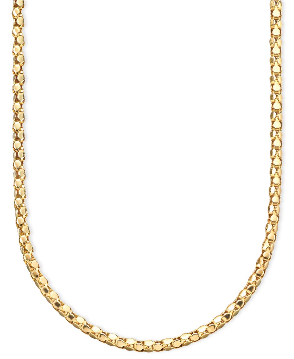 14k Gold Necklace, 20 Gauge Popcorn Chain   Necklaces   Jewelry