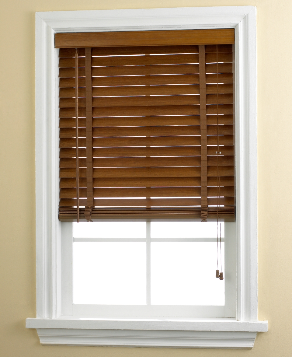 Home Basics Window Treatments, 2 Bamboo Wood Blinds