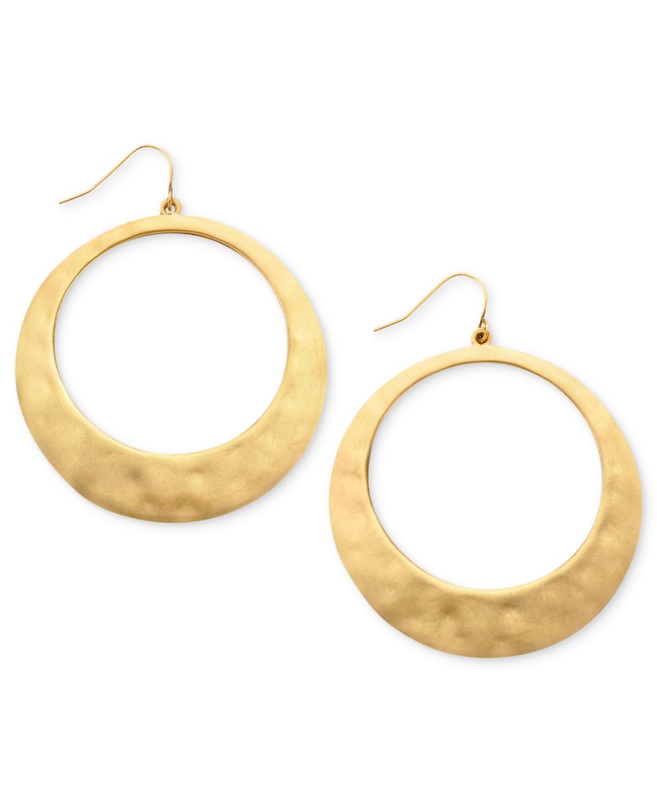 Lauren Ralph Lauren Earrings, Silvertone Hoop   Fashion Jewelry