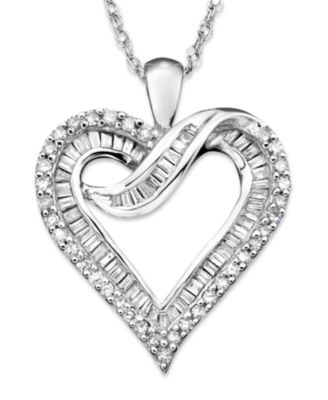 Macy's Diamond Heart Necklace in 14k 