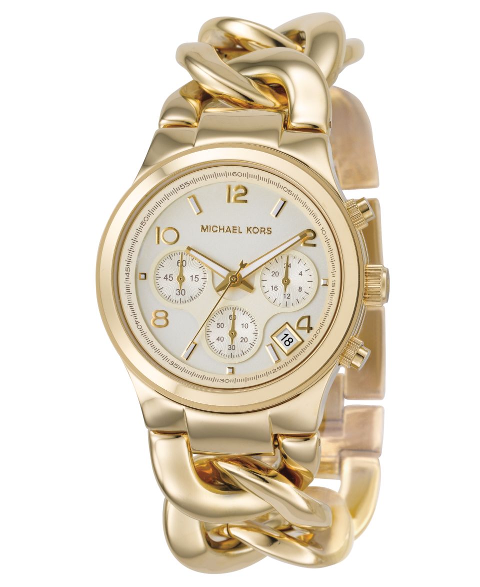 Michael Kors Watch, Womens Chronograph Runway Twist Gold Tone Ion