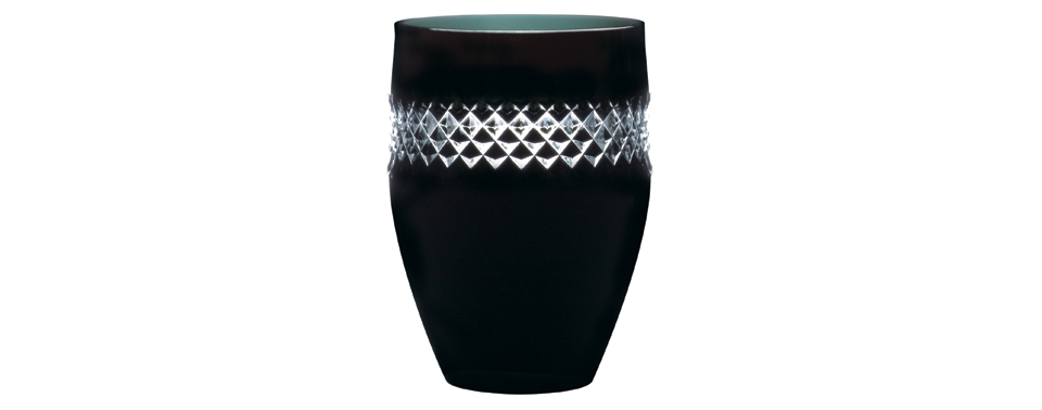 John Rocha at Waterford Drinkware, Set of 2 Black Cut Double Old