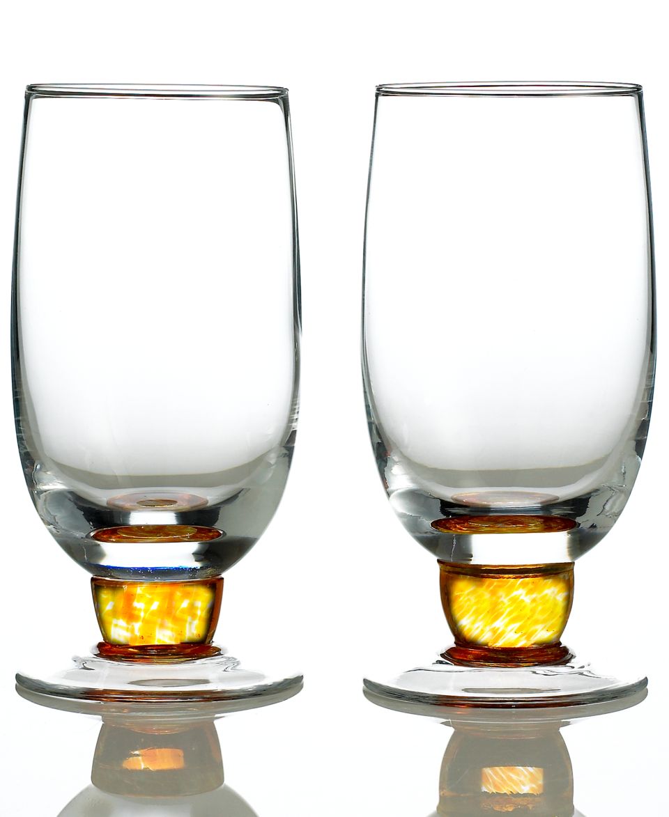 Denby Glassware, Set of 2 Fire Red Wine Glasses   Stemware & Cocktail