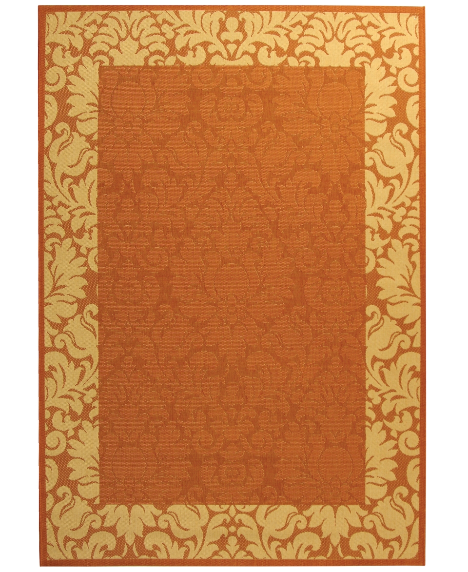 Safavieh Rugs, Indoor/Outdoor Courtyard 200 Terracotta/Natural   Rugs