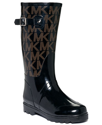 MICHAEL Michael Kors MK Logo Rain Boots - Shoes - Macy's