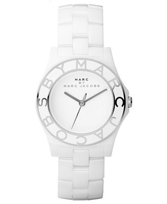 Marc by Marc Jacobs Watch, Women's White Ceramic Bracelet MBM9500 ...
