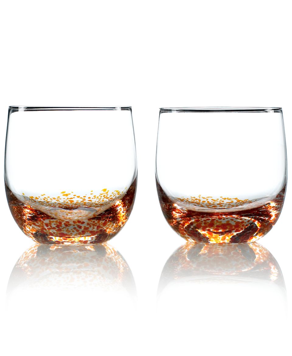 Denby Glassware, Set of 2 Fire Highball Glasses   Stemware & Cocktail 