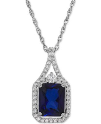 lab created sapphire necklace