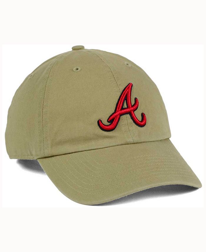 '47 Brand Atlanta Braves Khaki Clean UP Cap & Reviews Sports Fan Shop