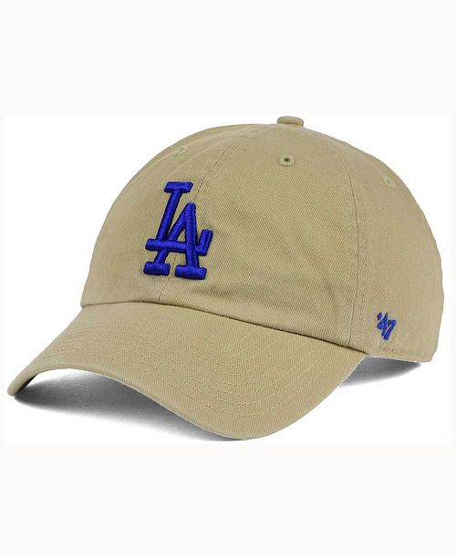 47 Brand Los Angeles Dodgers Khaki Clean Up Cap Reviews Sports Fan Shop By Lids Men Macy S