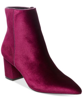 steve madden velvet ankle boots
