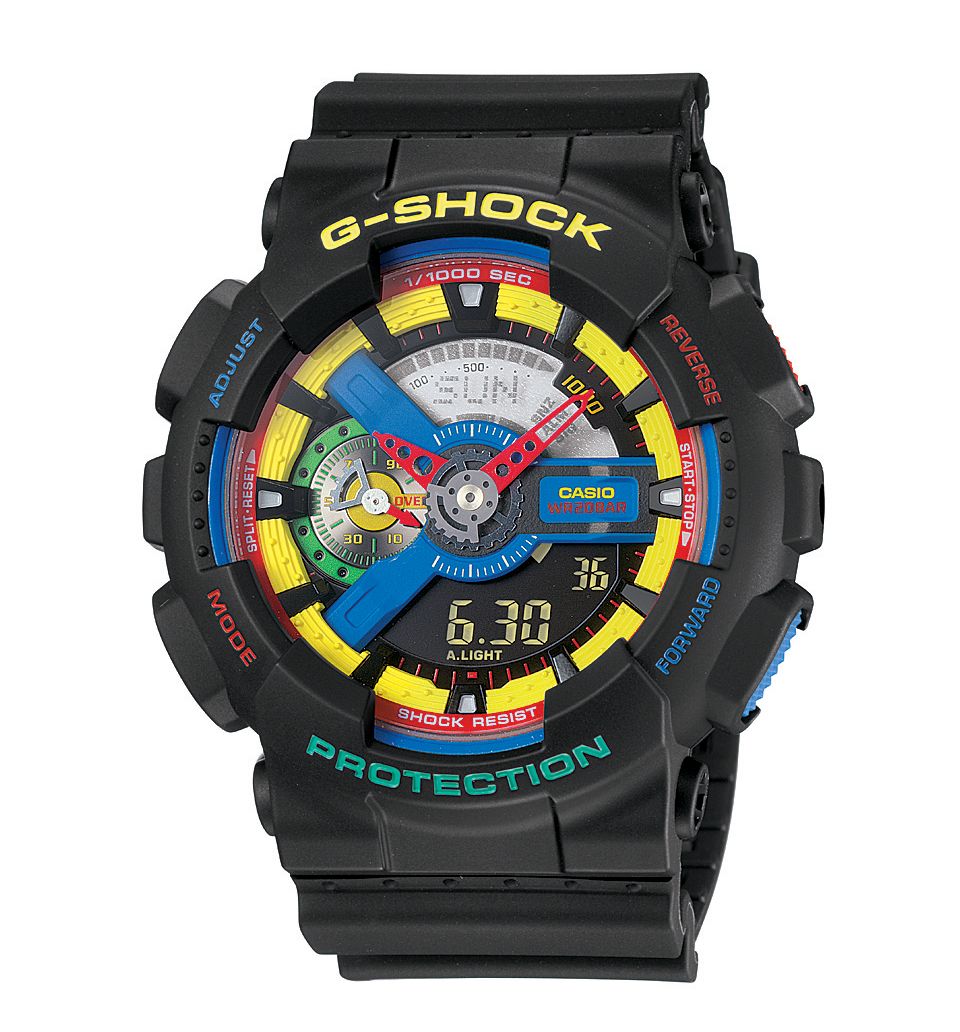 Shock Watch, Mens Dee & Ricky XL Black Resin Strap GA110DR 1A