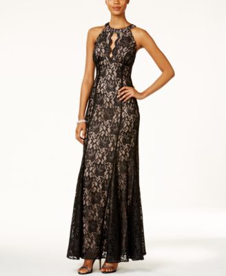 macy's black gowns