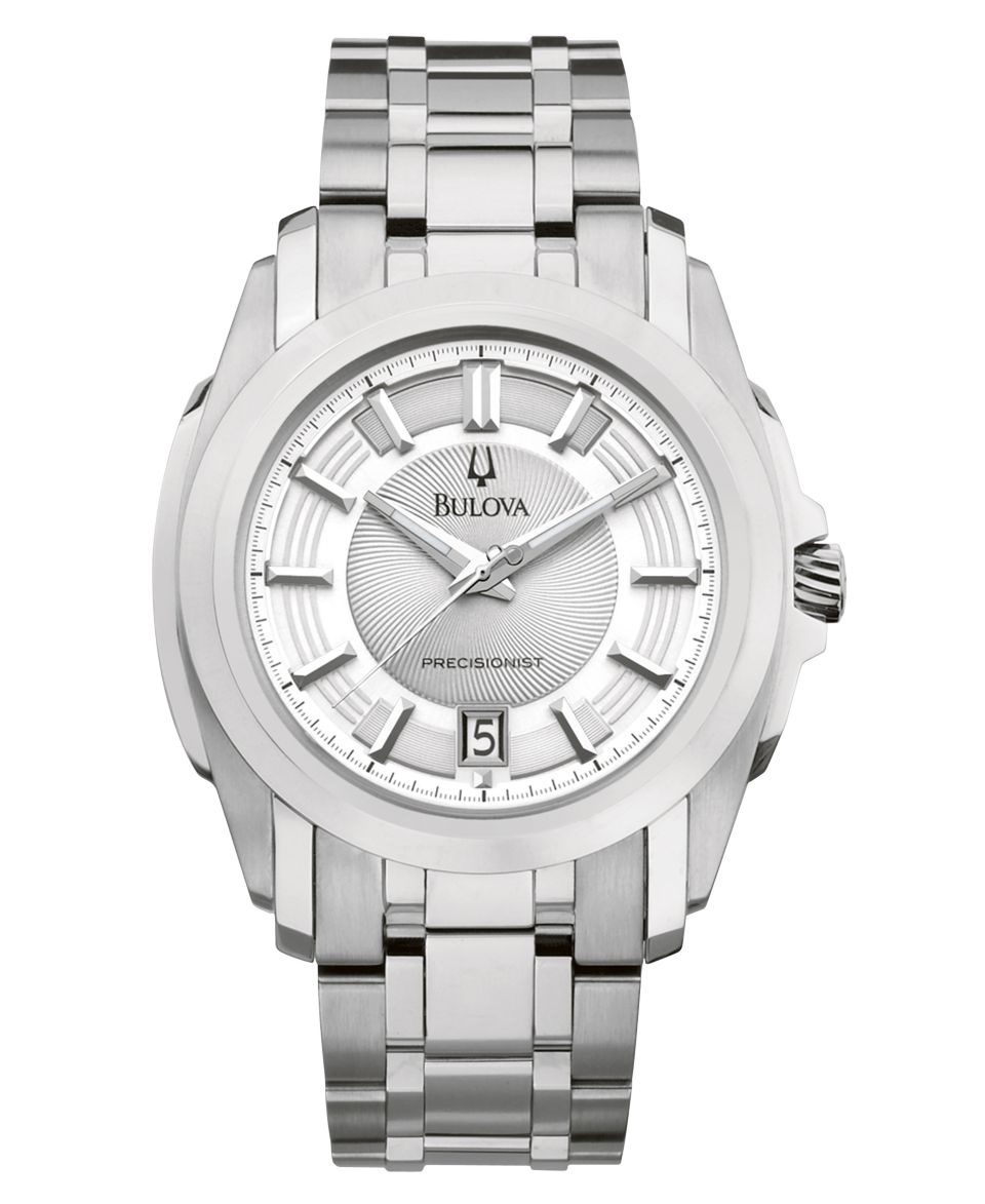 Bulova Watch, Mens Precisionist Stainless Steel Bracelet 44mm 96D110