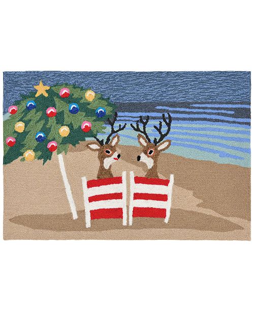 Liora Manne Liora Manne Front Porch Indoor Outdoor Coastal Christmas Mult 2 X 3 Area Rug Reviews Rugs Macy S