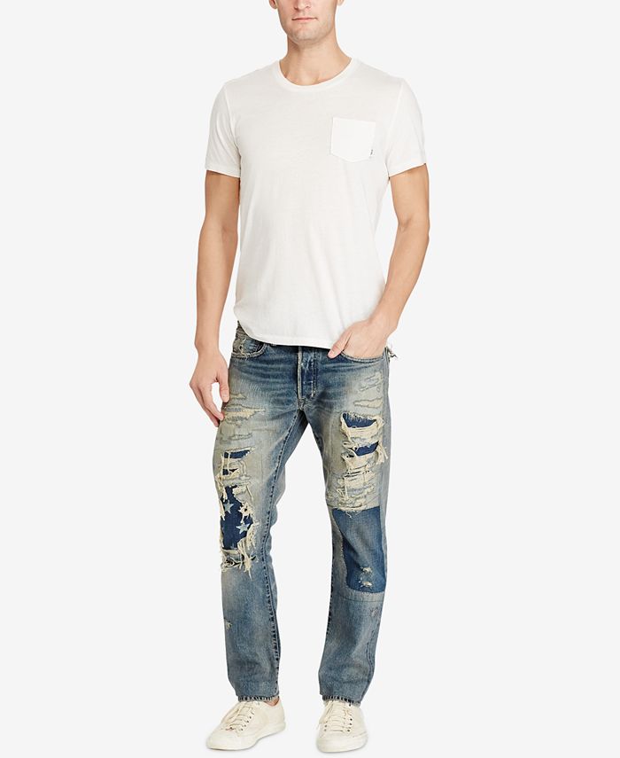 Denim Supply Ralph Lauren Men S Prospect Slim Ripped Jeans Reviews Jeans Men Macy S