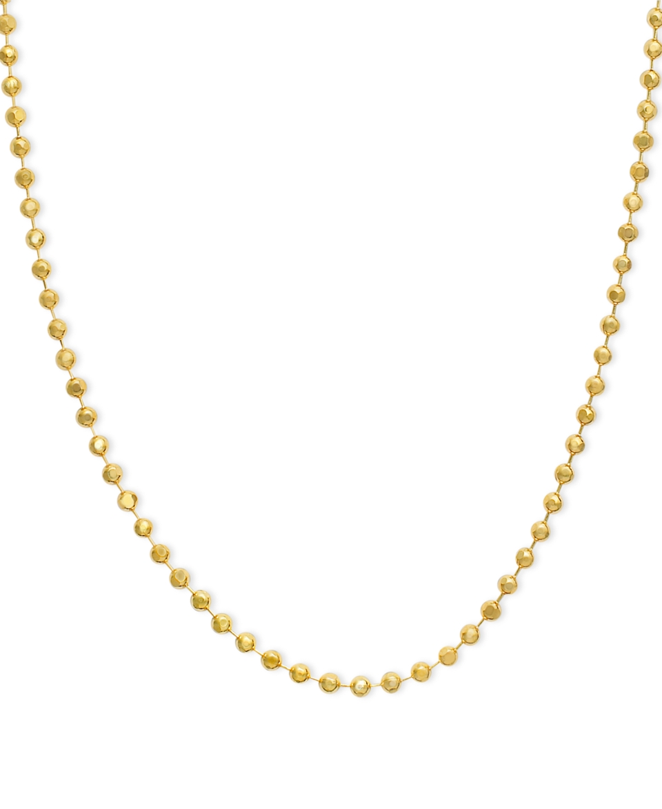 14k Gold Necklace, 16 20 Bead Chain  