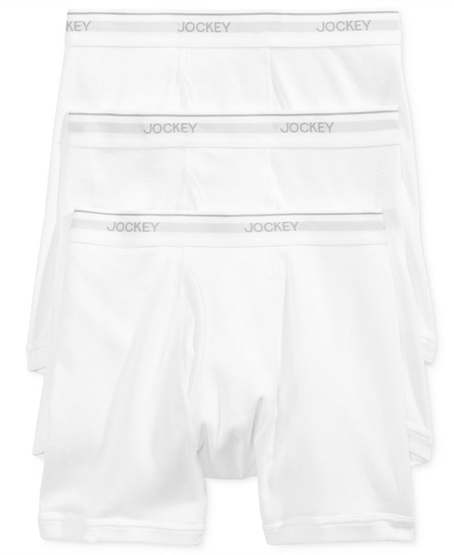 Jockey Men's 3 Pack Essential Fit Staycool + Cotton Boxer Briefs