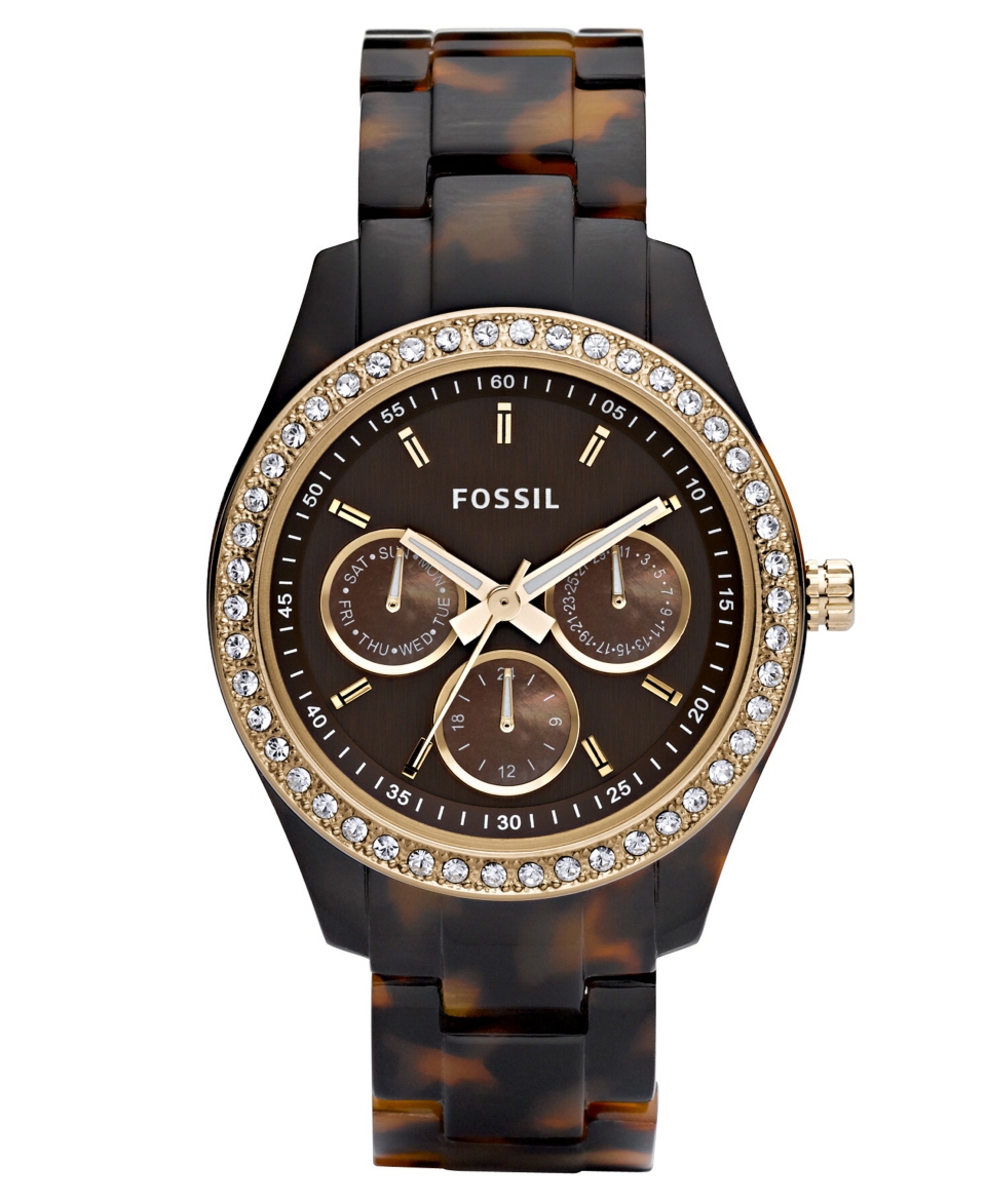 Fossil Watch, Womens Stella Tortoise Resin Bracelet 37mm ES2795   All